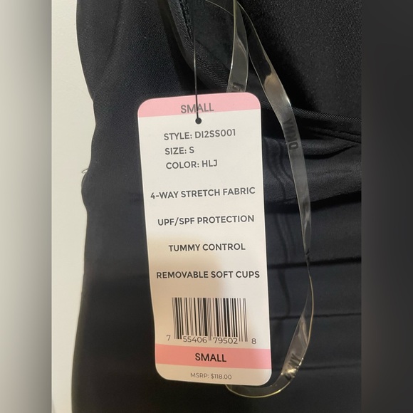 DKNY NWT One Piece Swimsuit w/Tummy Control & SPF Protection - Picture 4 of 6